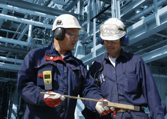Workers on site
