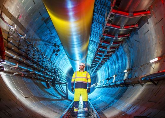 Anglo American worker in mine shaft