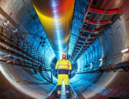 Anglo American worker in mine shaft