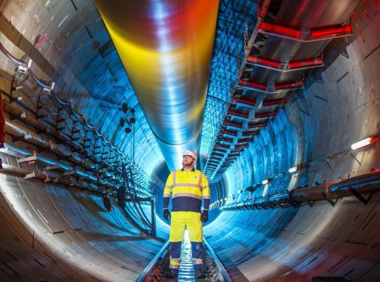 Anglo American worker in mine shaft