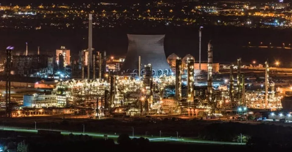 Industrial Scene at night