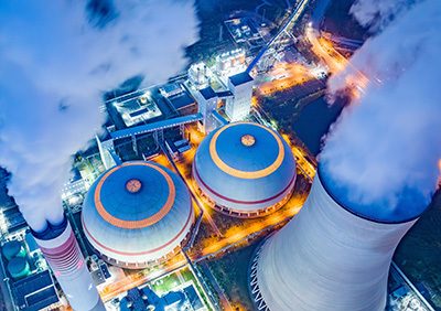 Industrial technology, plant at night